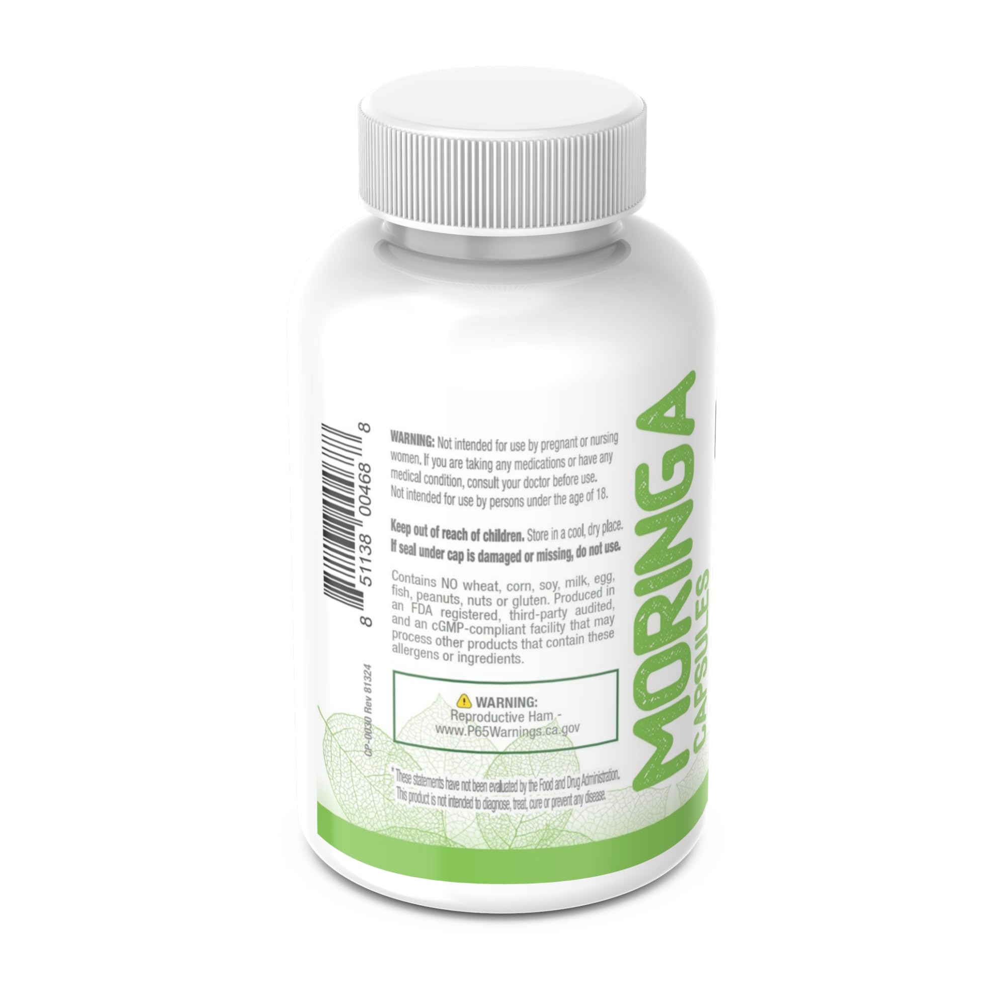 Moringa Capsules - Dietary Fiber Nutritional Supplements