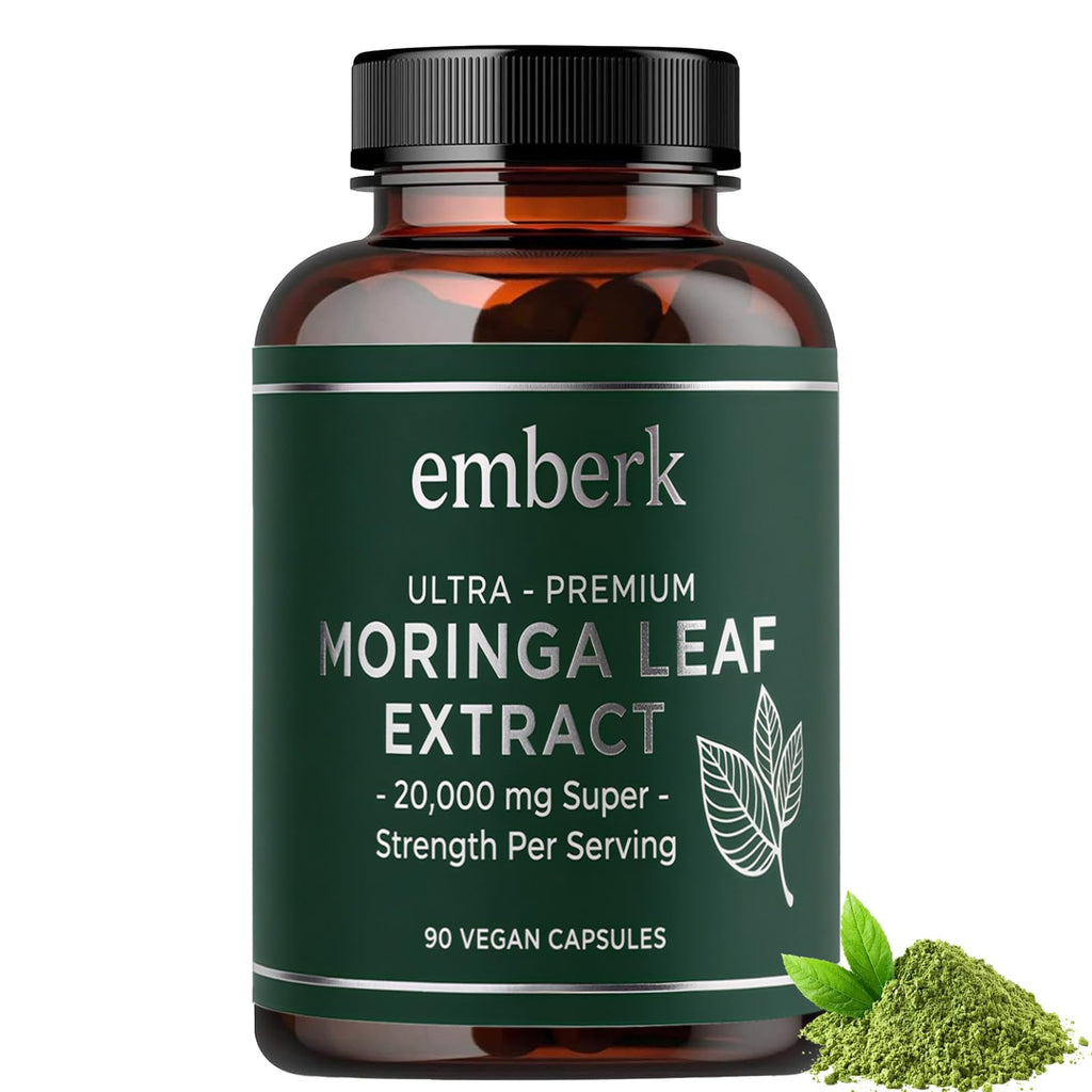 Moringa Capsules 20,000 mg Strength | 90-Count Vegan Non-GMO