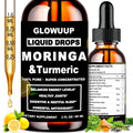 Organic Moringa Liquid Drops with Turmeric, Pepper & Vitamin C | 6x Absorption