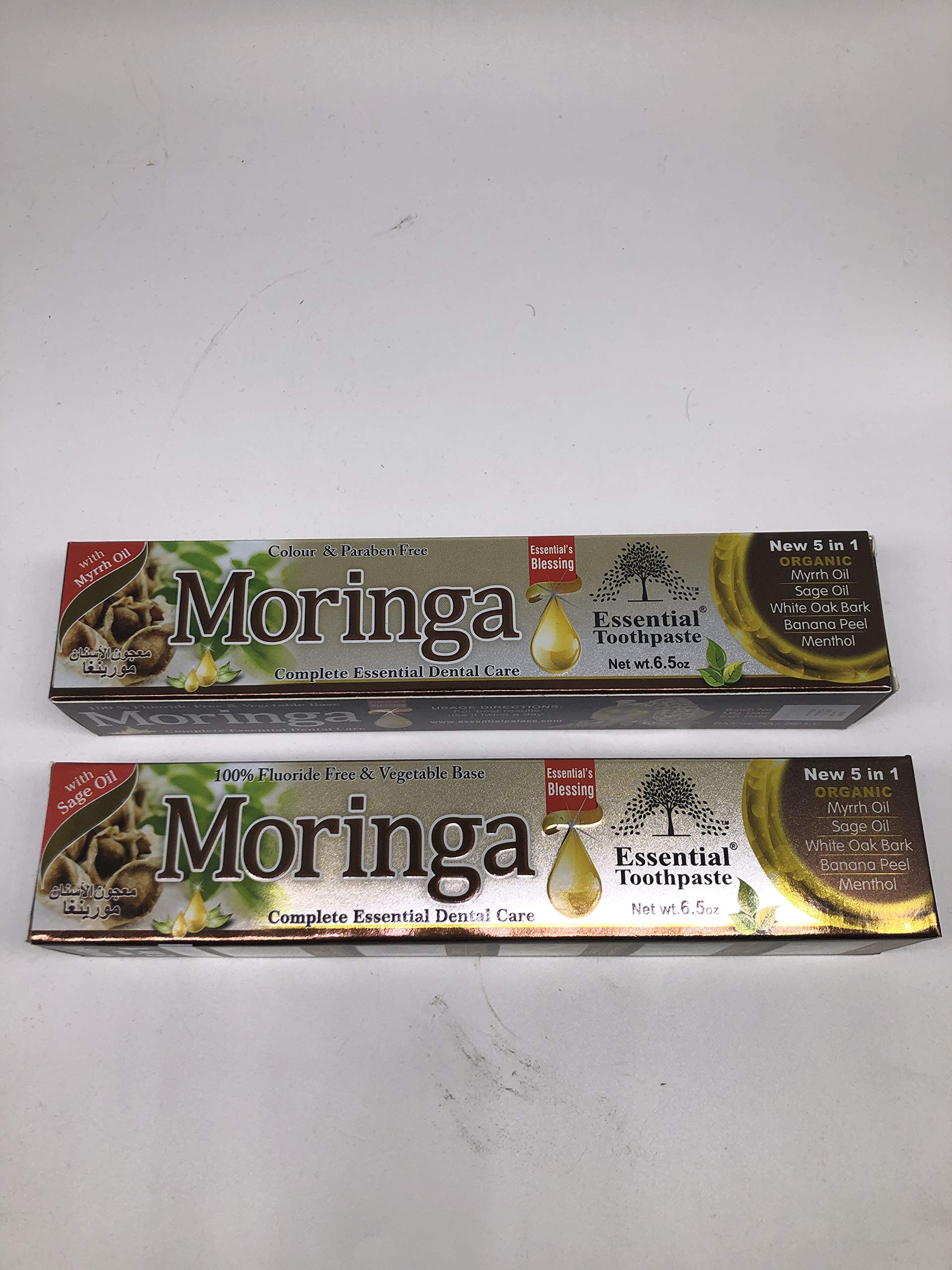 Moringa Organic Toothpaste – 100% Fluoride Free, Paraben Free, Vegetable Base | 6.5oz