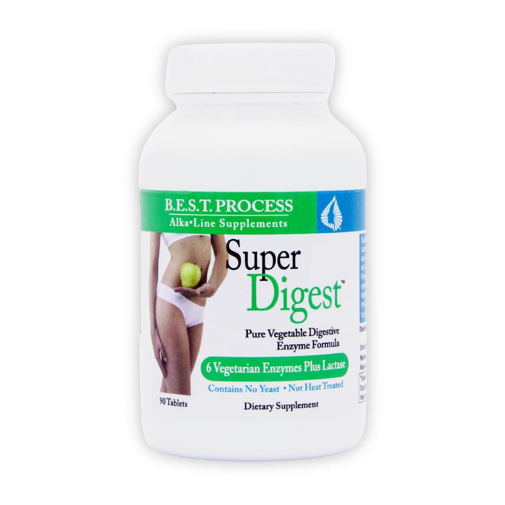 Morter HealthSystem SuperDigest – Multi-Enzyme Digestive Support with Alfalfa, Papain & Bromelain (Vegetarian Friendly)