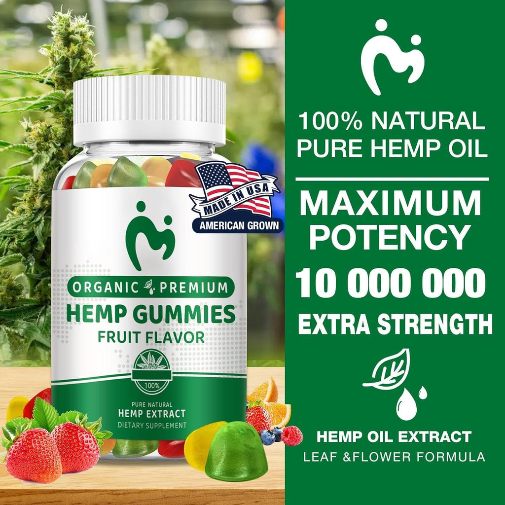 (2 Pack) Hemp Gummies - Pain, Sleep & Anxiety Relief | Organic Hemp Extract