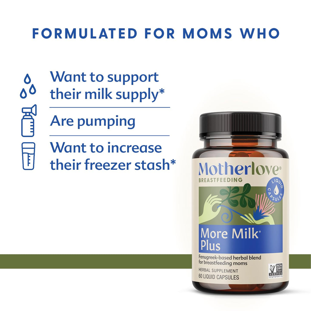Motherlove More Milk Plus (120 Capsule Value Size) Fenugreek-Based Lactation Supplement – Organic Herbal, Vegan, Non-GMO
