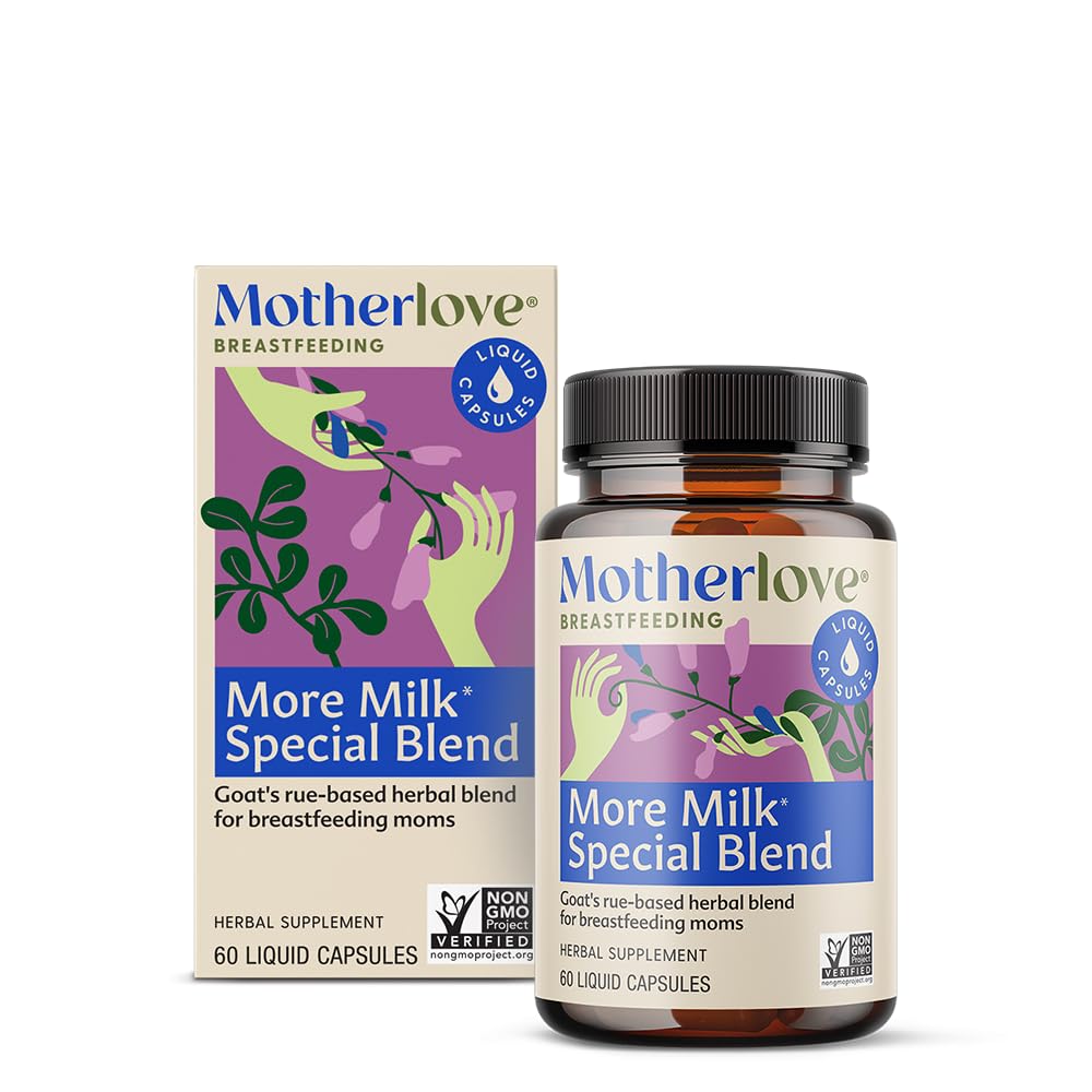 Motherlove More Milk Special Blend Lactation Supplement (60 Liquid Caps) - Goat's Rue, Organic Herbs | Vegan, Non-GMO, Kosher, Soy-Free