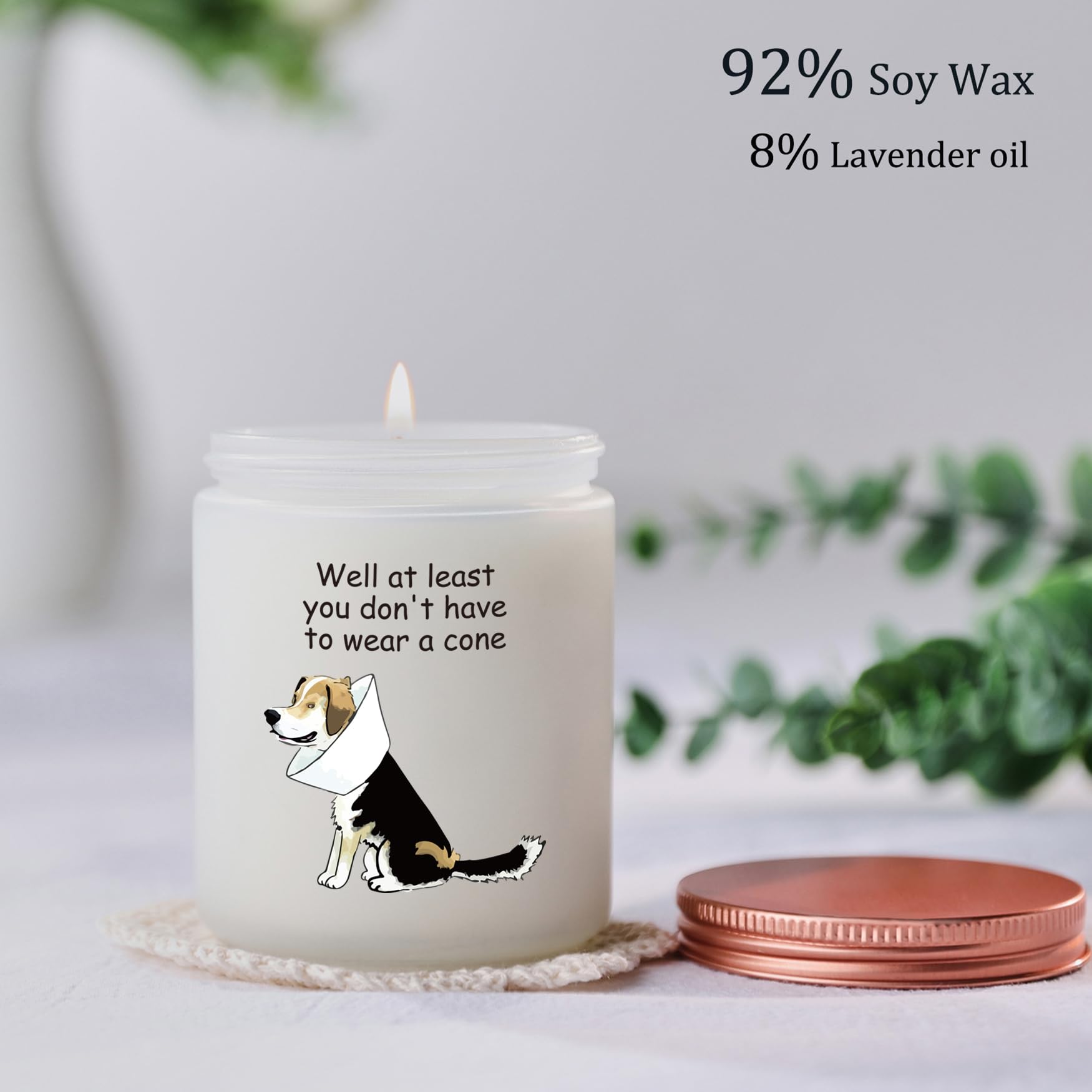MOTVZC Get Well Soon Lavender Candle – Funny Recovery Gift for Women, Men, Dog Lovers