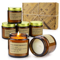 MOULENGGU 6-Pack Soy Wax Candles Gift Set – Amber Jar, Home Scented Aromatherapy