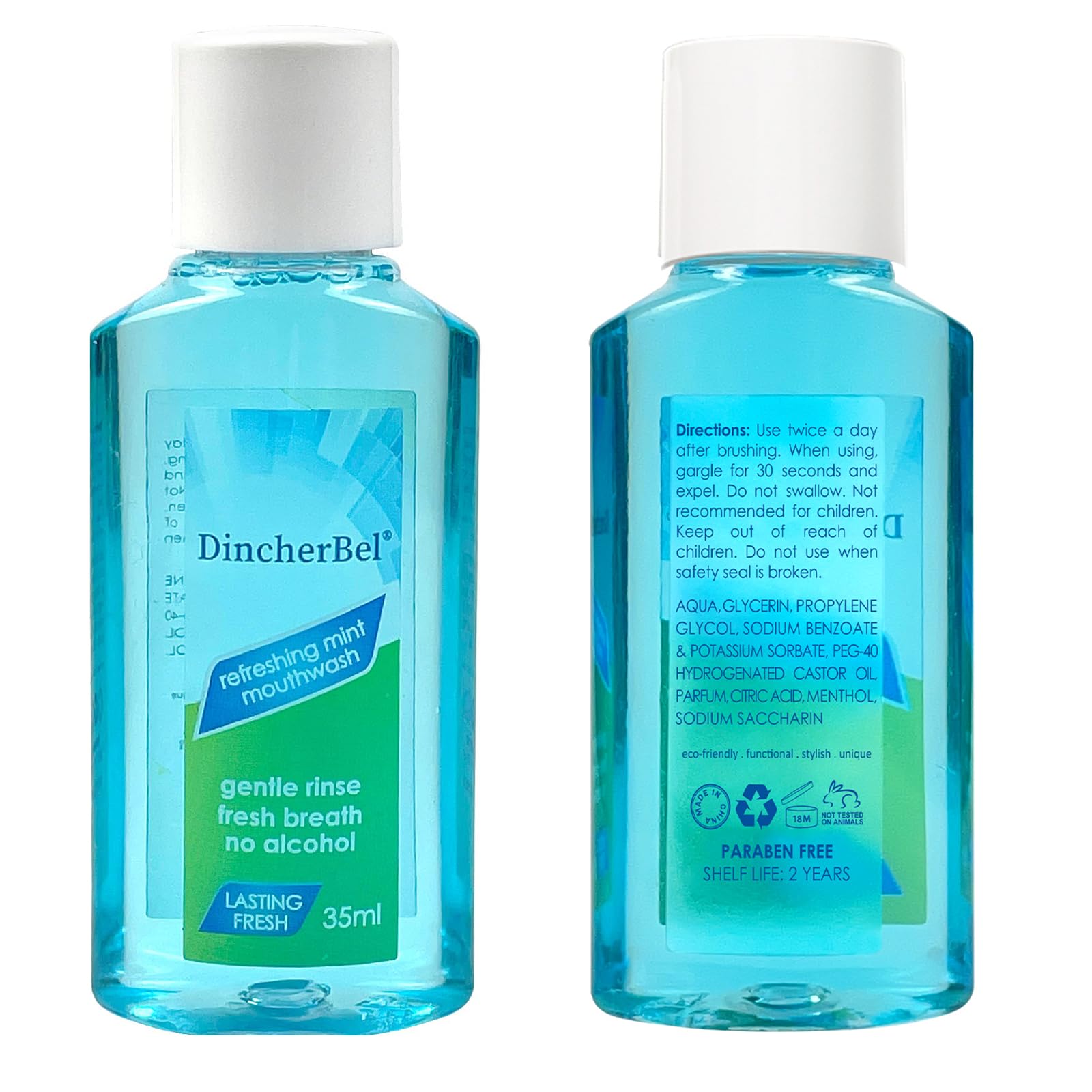 Travel Size Mouthwash 35ml Mint – Portable 288-Pack Mini (Mint)