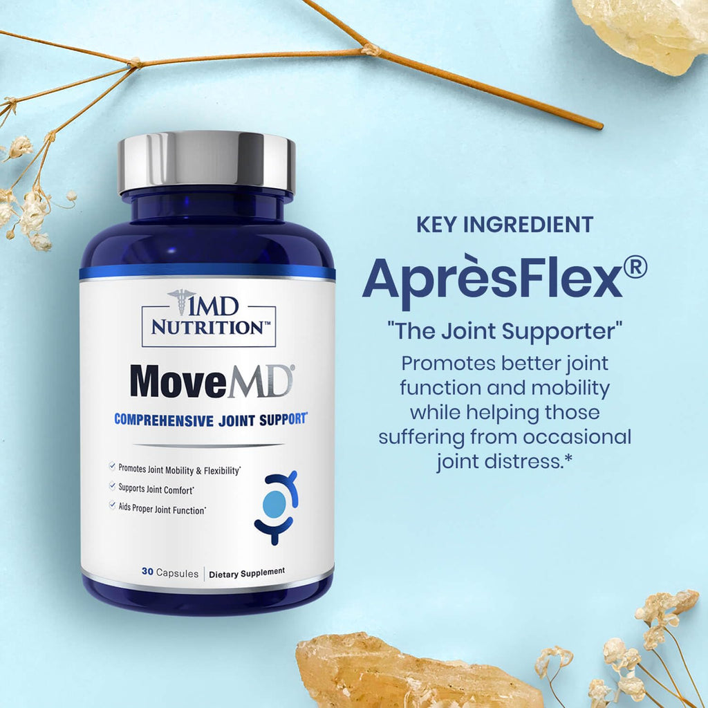 MoveMD Joint Support by 1MD Nutrition | Collagen + Astaxanthin + Hyaluronic Acid