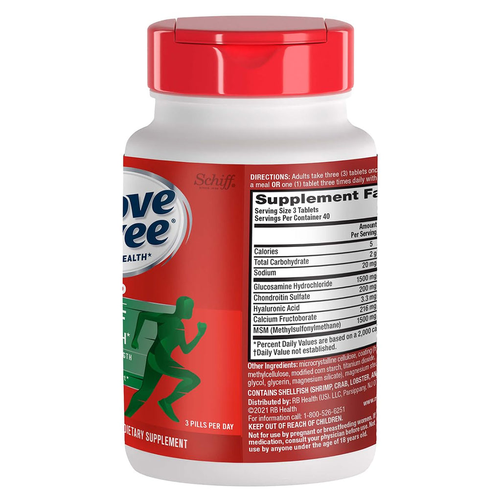 Move Free Advanced Glucosamine Chondroitin MSM Joint Support Supplement – Supports Mobility, Comfort, Strength, Flexibility & Bone (120 Tablets/40 Servings, 2 Pack)
