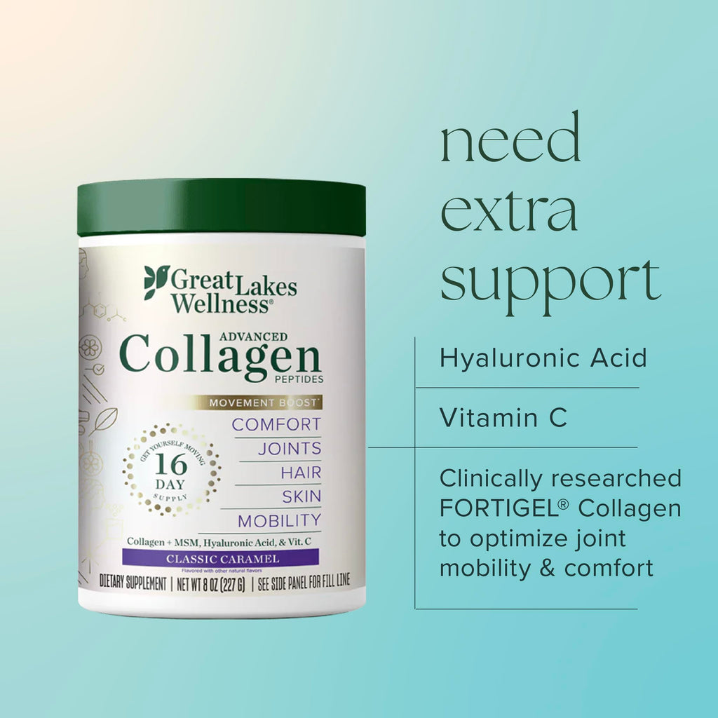 Great Lakes Wellness Movement Boost Collagen Peptides – Caramel, Non-GMO, Keto, 8 oz