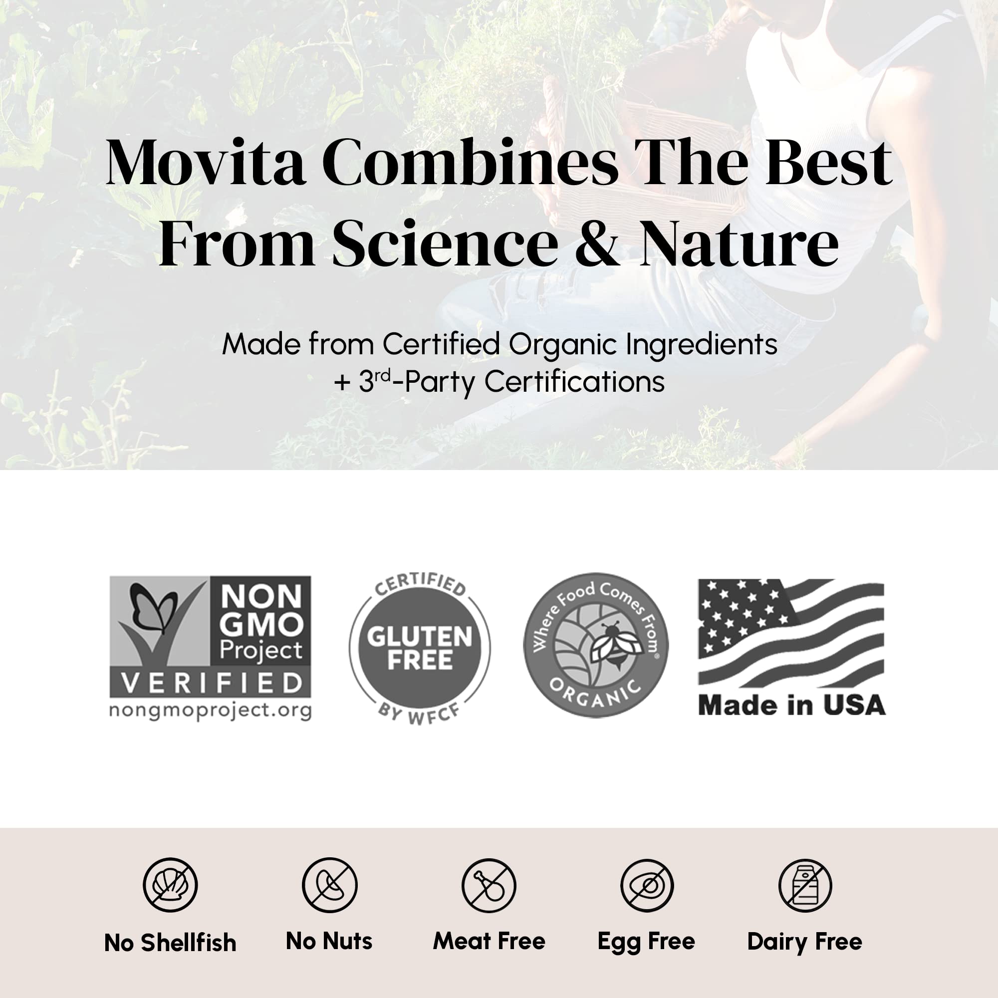 Movita Fermented Vitamin B-Complex – Organic Vegan B-Complex for Mood & Metabolism