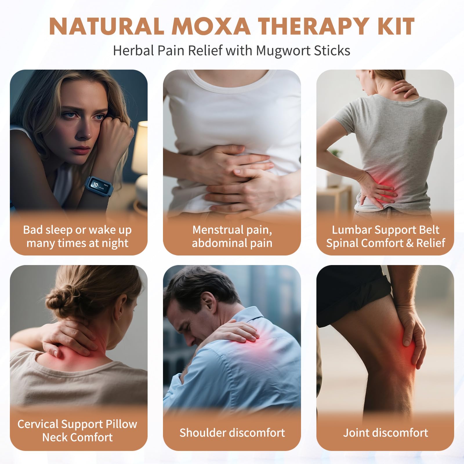 Smokeless Copper Moxa Box - Purifier Copper Tank Moxibustion Treatment Tool, Portable Therapy Bag (Not Include Moxa) Wormwood Sticks-3