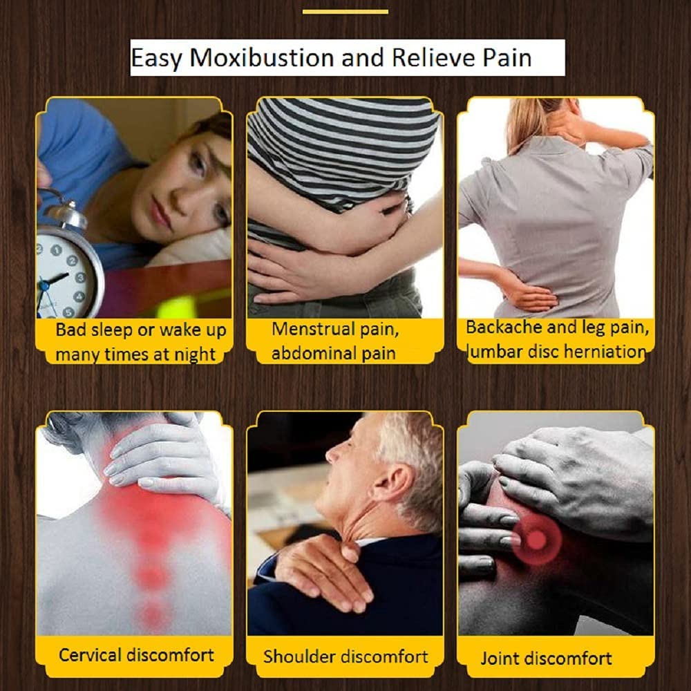 10-Years Purity 60:1 Moxa Sticks & Patches — 54 Sticks + 12 Patches, Pure Wormwood Moxa Set