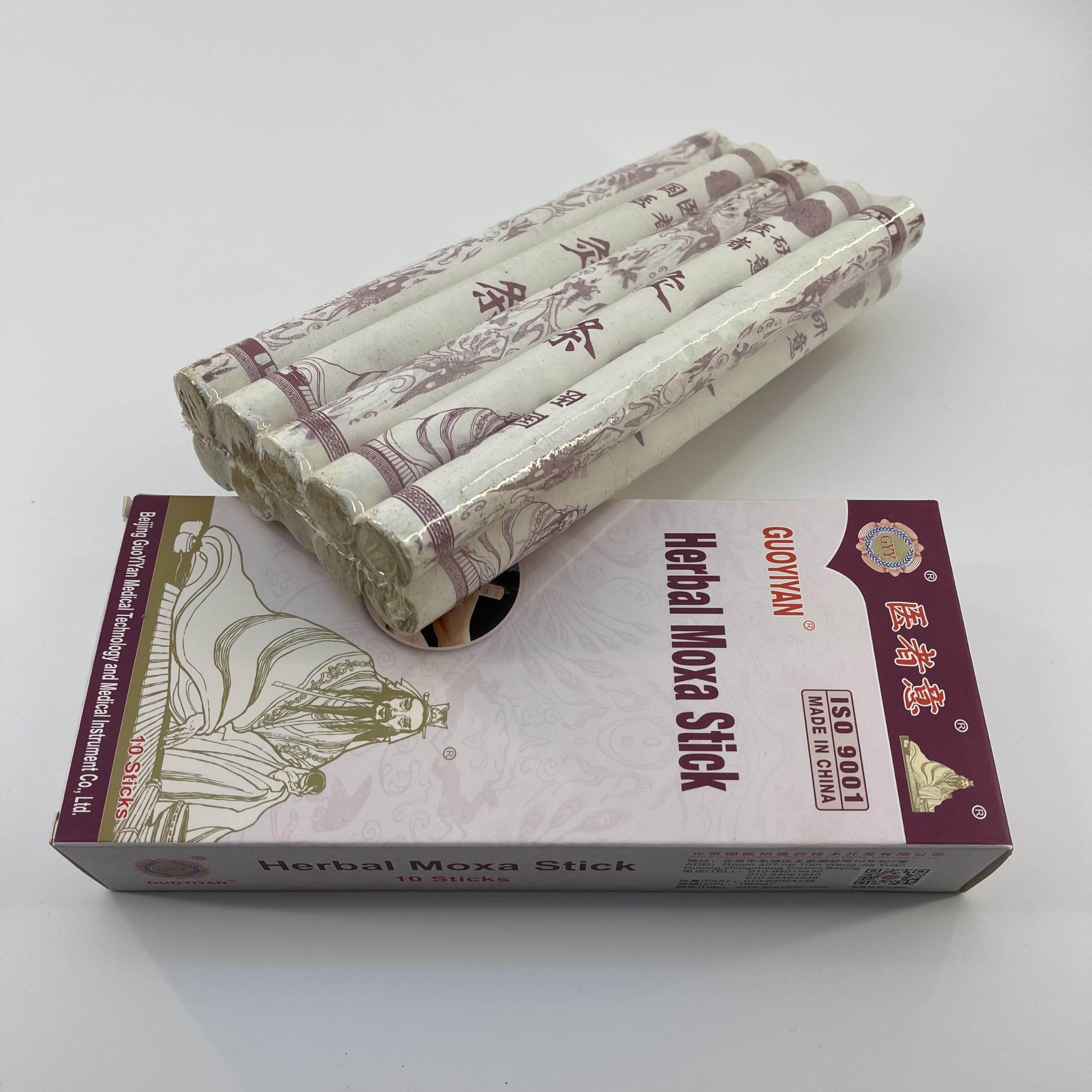 Moxa Sticks for Moxibustion – Pure Mugwort (20:1), 10 Rolls