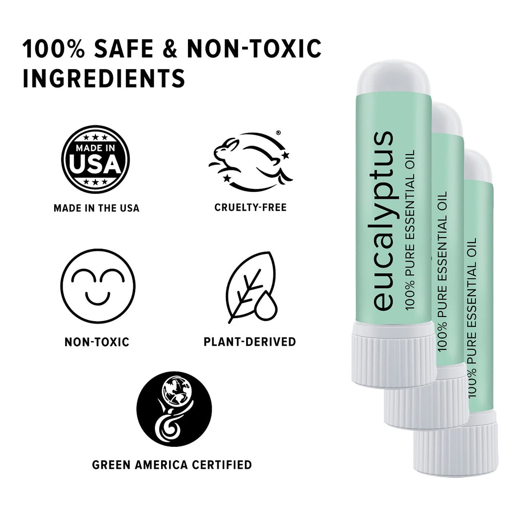 MOXĒ Eucalyptus Essential Oil Nasal Inhaler | Sinus Relief, Daily Relaxation & Stress Relief | Made in USA