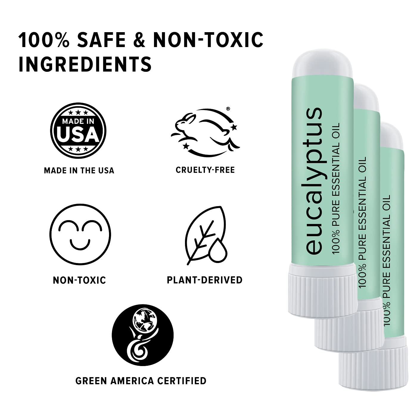 MOXĒ Eucalyptus Essential Oil Nasal Inhaler | Sinus Relief, Daily Relaxation & Stress Relief | Made in USA