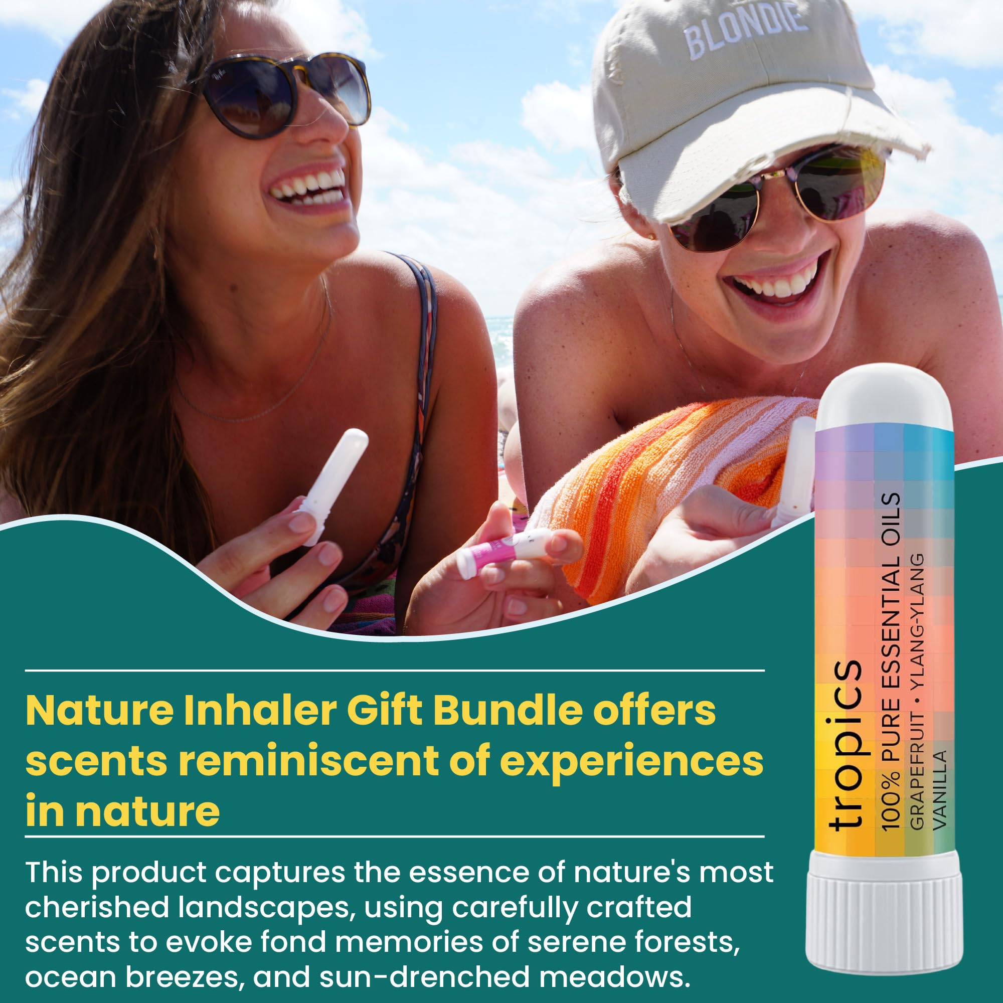 MOXĒ Nature Gift Bundle: 5 Aromatherapy Inhalers with Pure Essential Oils, Made in USA