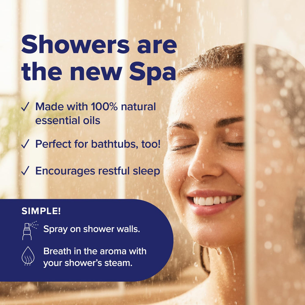 MOXE Shower Mist – Spa Steam Spray with Lavender & Eucalyptus (4 fl oz x 2)