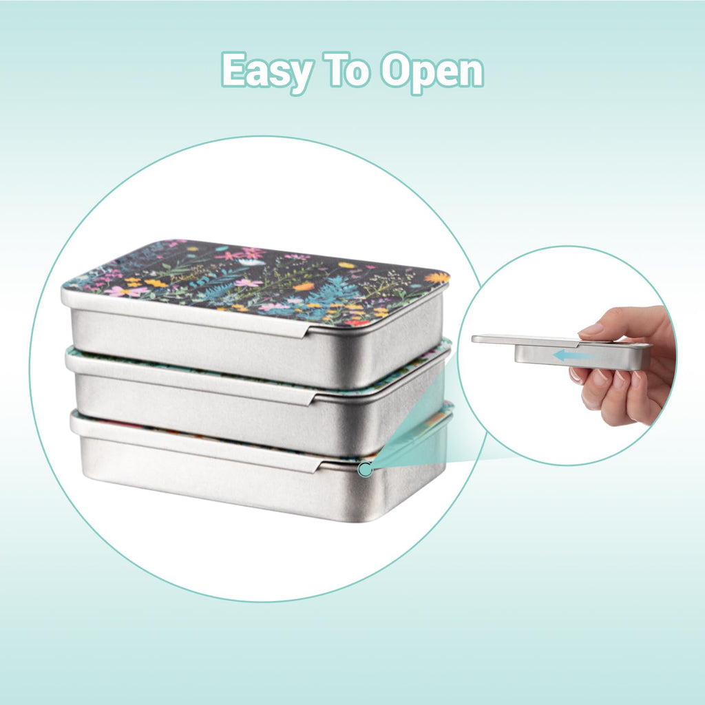 Moxweyeni 4 Pack Floral Dental Floss Case - Portable Travel Dispenser
