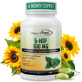MoxyVites 5HTP 100mg with B6 – Organic, Non-GMO, 120 Vegan Capsules