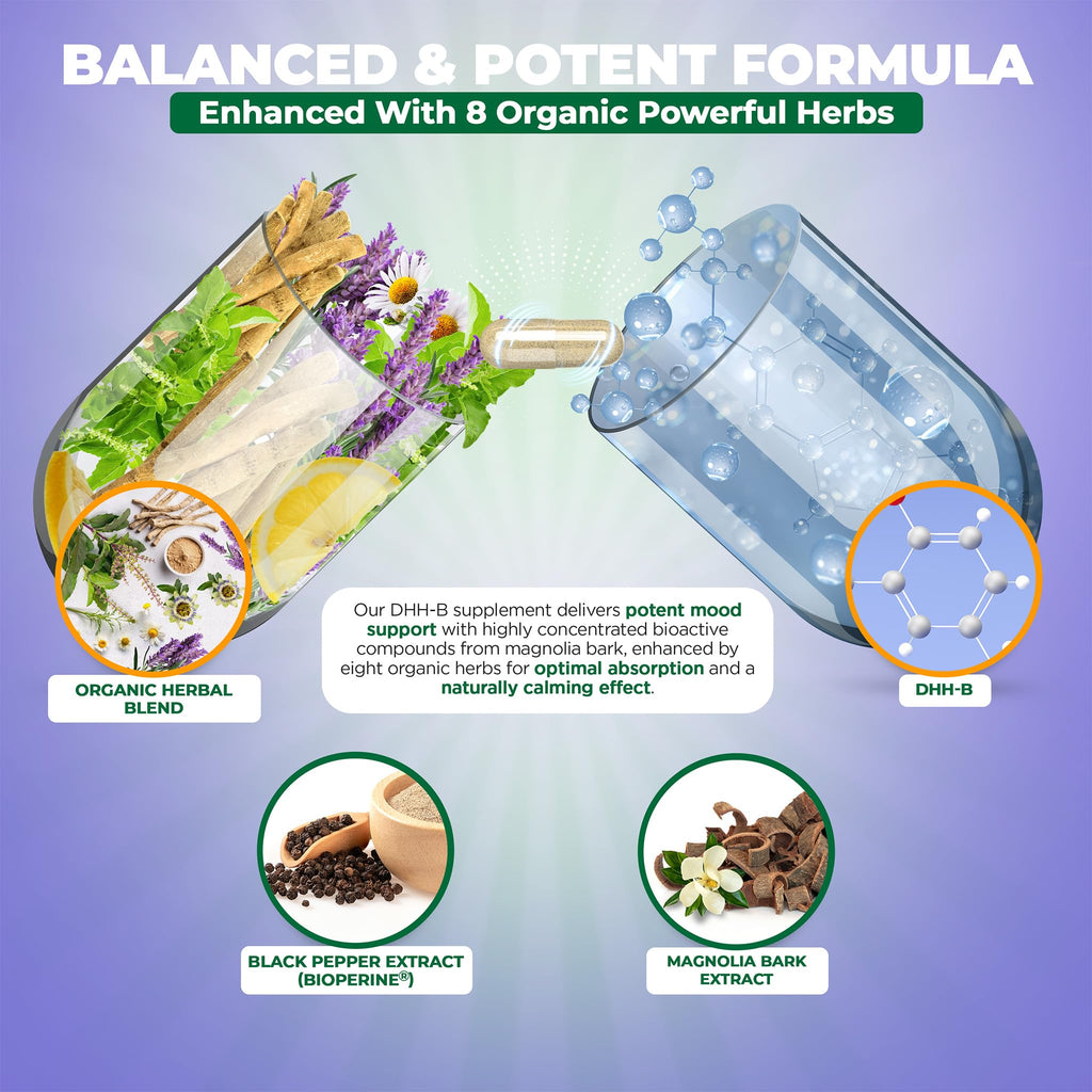 MoxyVites DHH-B: Bioactive Honokiol Magnolia Bark Extract – 60 Vegan Capsules