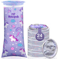 MP MOZZPAK Unicorn Kids Vomit Bags Disposable 24 Pack – Leak-Proof Travel Puke Bags
