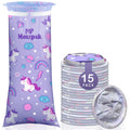 MP MOZZPAK Unicorn Kids Vomit Bags – 15 Pack, Leak-Proof Emesis Bags for Travel