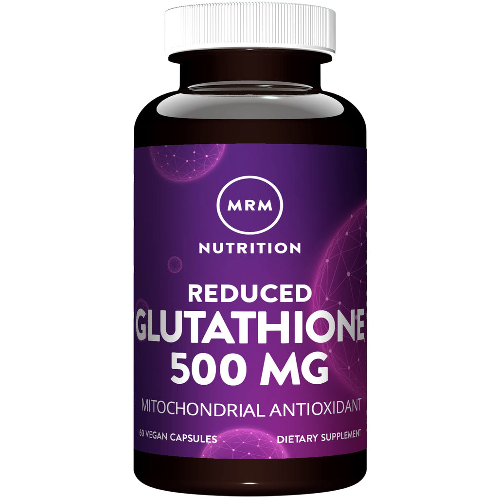 MRM Nutrition Reduced Glutathione 500mg | Liver Health | Mitochondrial Antioxidant | Reduced Form of Glutathione | Vegan + Gluten-Free | 60 Servings