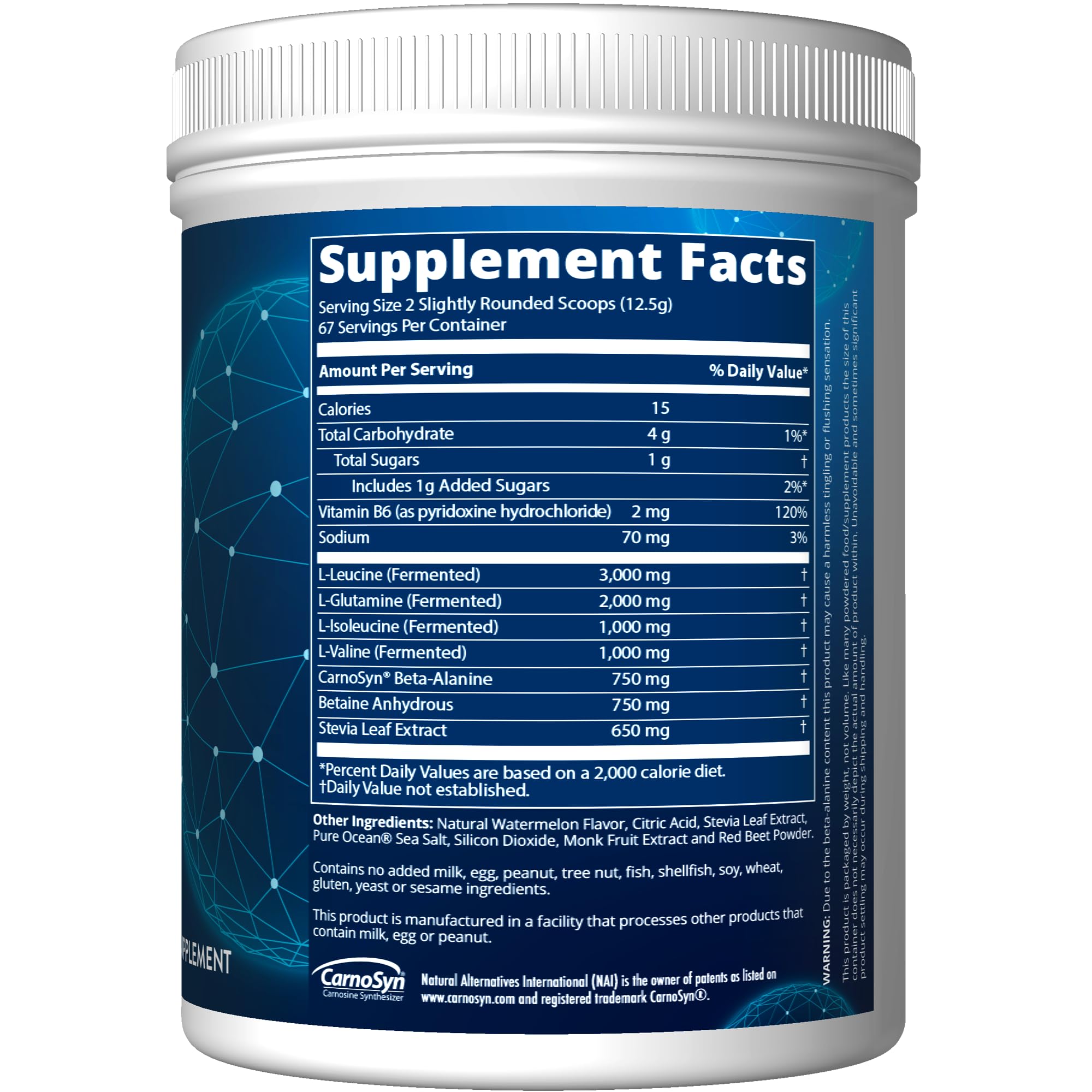 MRM Reload BCAA+G Post-Workout - Watermelon | 67 Servings | Keto