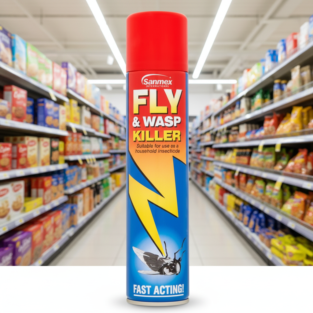 12 x Sanmex Fly & Wasp Killer 300Ml