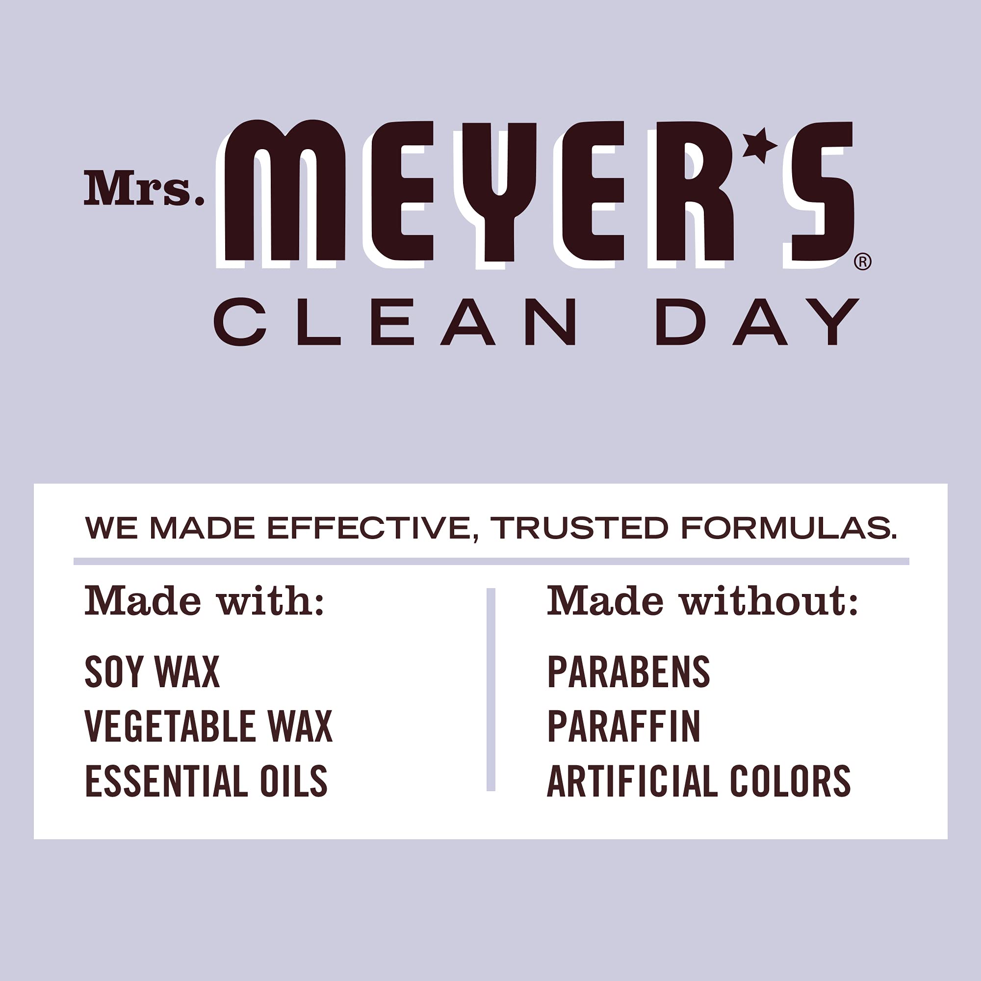 MRS. MEYER'S CLEAN DAY Lavender Soy Tin Candle - 12 Hour Burn Time, 2.9 Oz