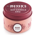 Mrs. Meyer's Clean Day Rose Soy Tin Candle – 12-Hour Burn, 2.9 oz