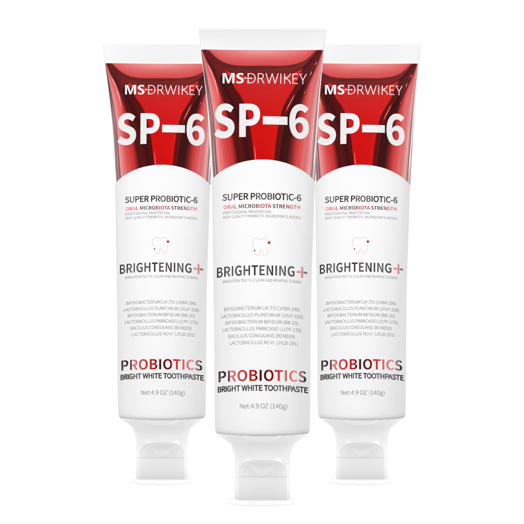 MSDRWIKEY SP-6 Probiotic Whitening Toothpaste - Fluoride-Free, Enamel-Safe