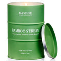 M&SENSE Bamboo Scented Candle | Natural Non-Toxic Large Aromatherapy Candle – Stress Relief & Relaxation | 21.2oz, 120 Hour Burn