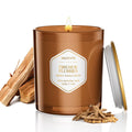 M&SENSE Fireside Flurries Candle - 11.3oz Smoky Sandalwood, 70 Hours Burn Time | Natural Soy Wax, Non-Toxic