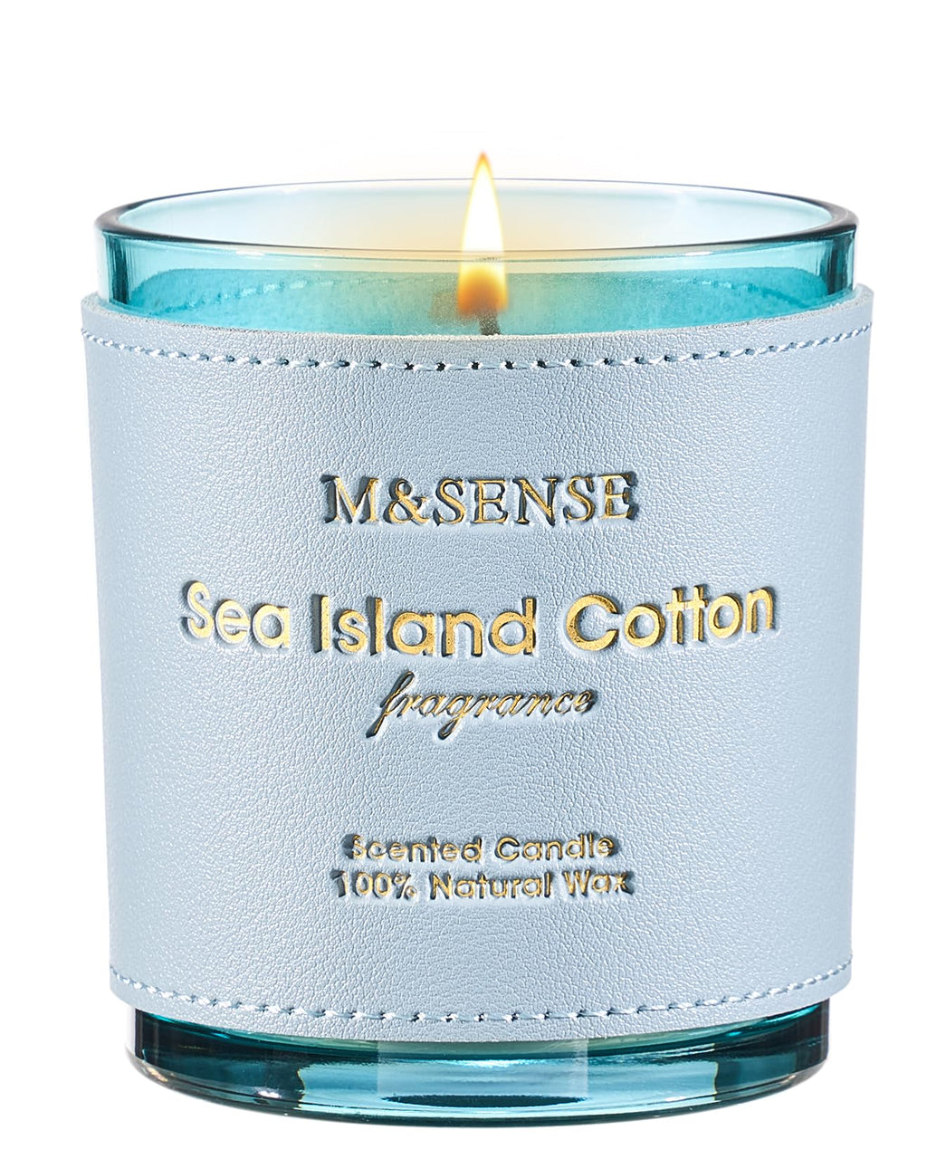 M&SENSE Green Floral Musky Scented Candles – 10oz Vegan Soy Wax, 42-Hour Burn Time