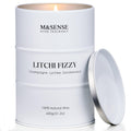 M&SENSE Litchi Fizzy Soy Candle – 21.2oz, 120-Hour Burn, Non-Toxic