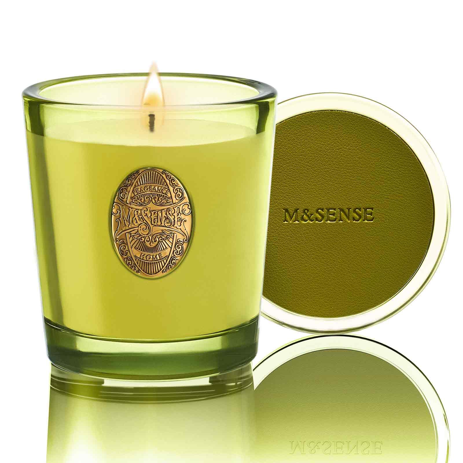 M&SENSE Natural Soy Candle – Seattle Rainforest & Matcha Green | 9.2 oz