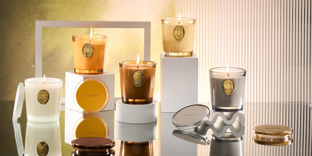 M&SENSE Natural Soy Candle – Vanilla Dream & White | 9.2 oz, 50H Burn