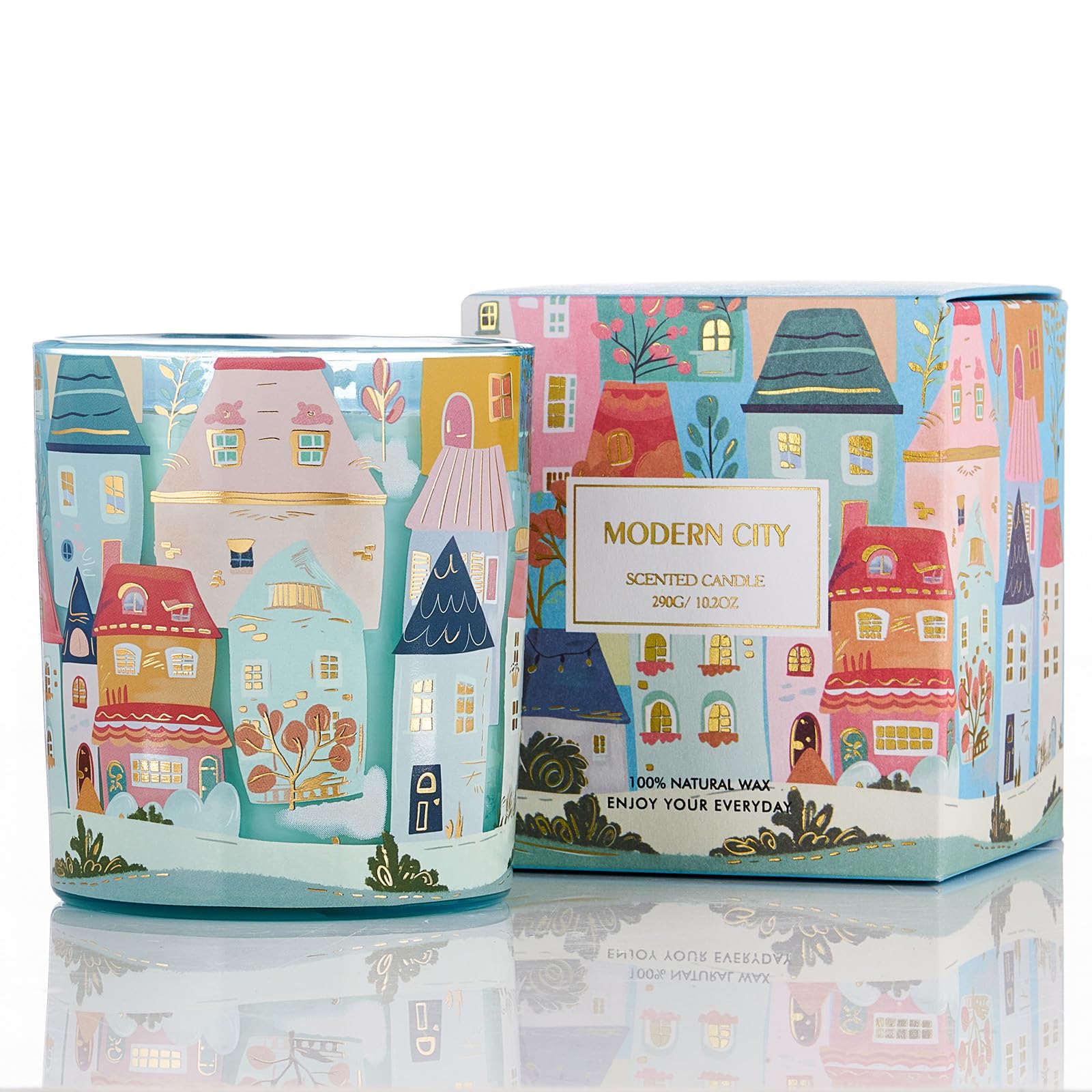 M&SENSE New York City Scent Soy Wax Candle – 10.2 oz | Non-Toxic Home Fragrance
