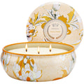 M&SENSE Peach Scented Candles 12oz | 3-Wick Soy Tin, 40-Hour Burn