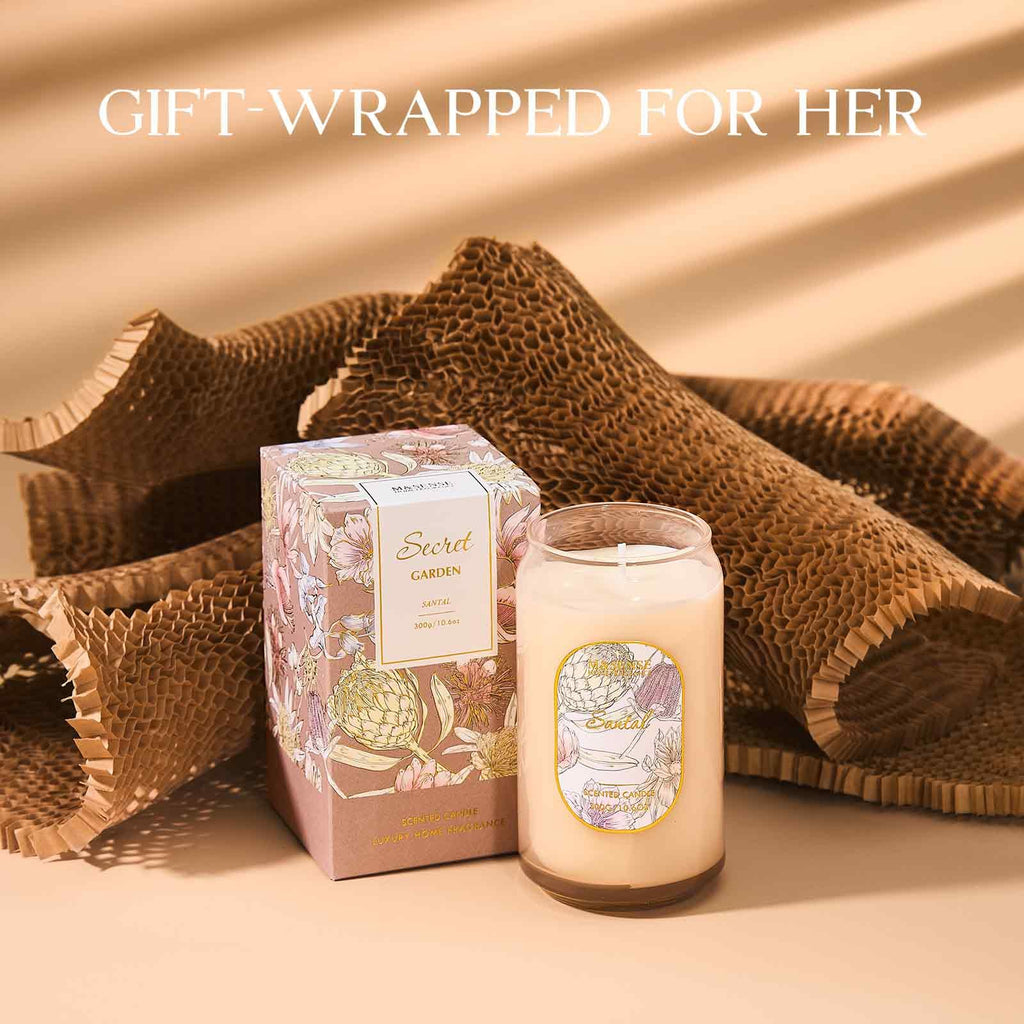 M&SENSE Santal Candles – 10.6 oz Soy Wax, Non-Toxic, Up to 60 Hours, Home Fragrance Gift