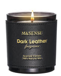M&SENSE Tobacco Leather Berries Candle – 10oz, 42-Hour Burn, Vegan Soy Wax