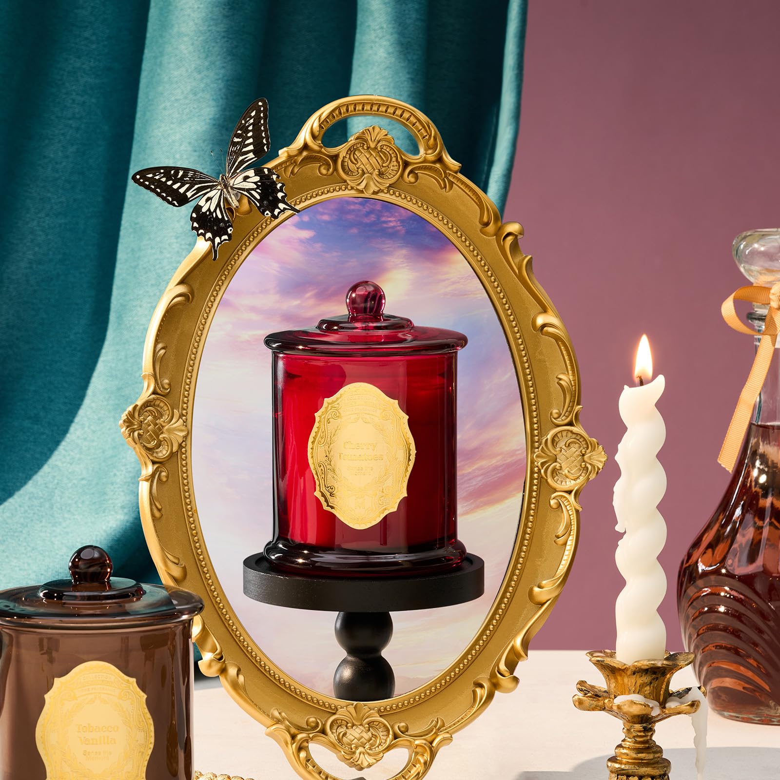 M&SENSE Tobacco Vanilla Soy Candles – 12.7oz, 2-Wick, 70-Hour Burn, Non-Toxic, Luxury Gift