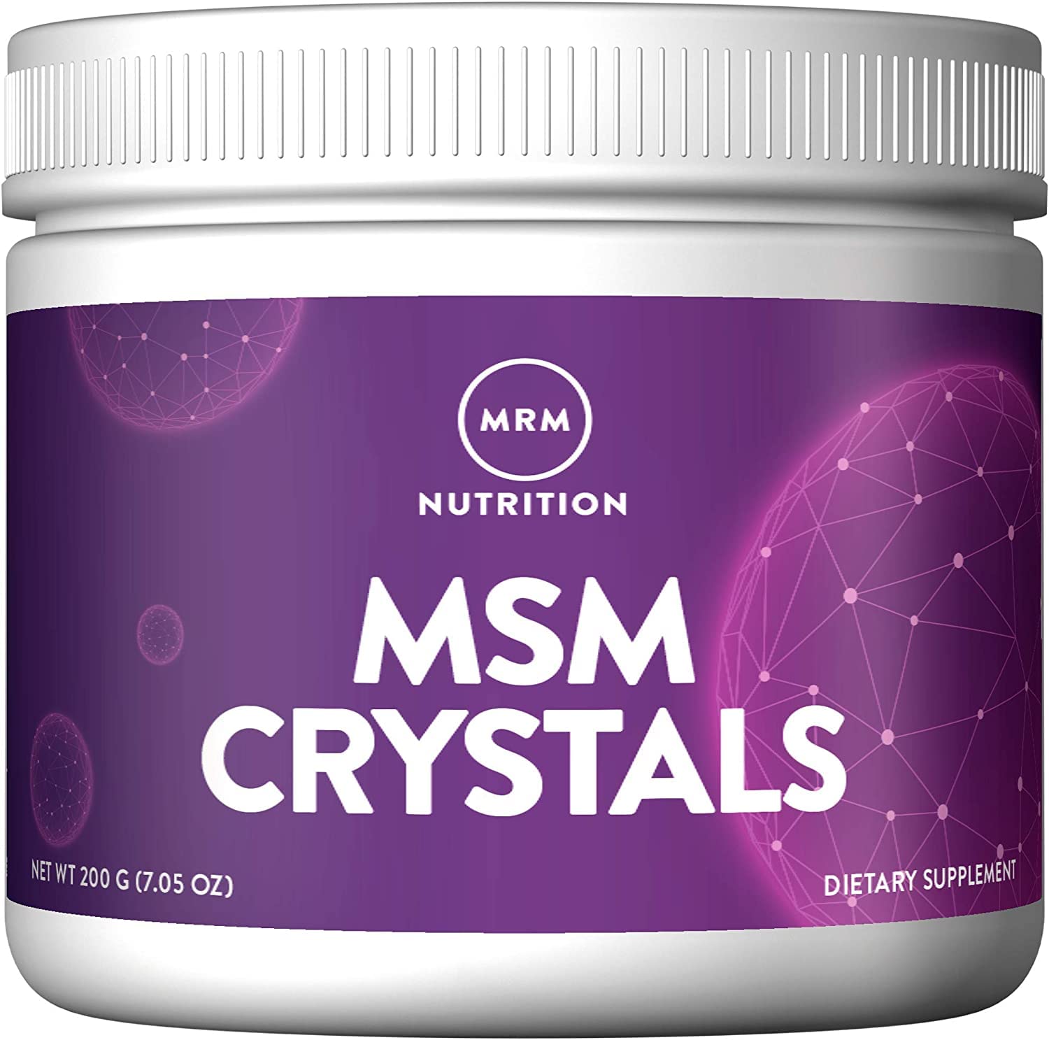 MRM MSM Crystals | Pure Bioavailable Sulfur Powder for Joints, Hair, Skin & Nails | Vegan | 200 Servings