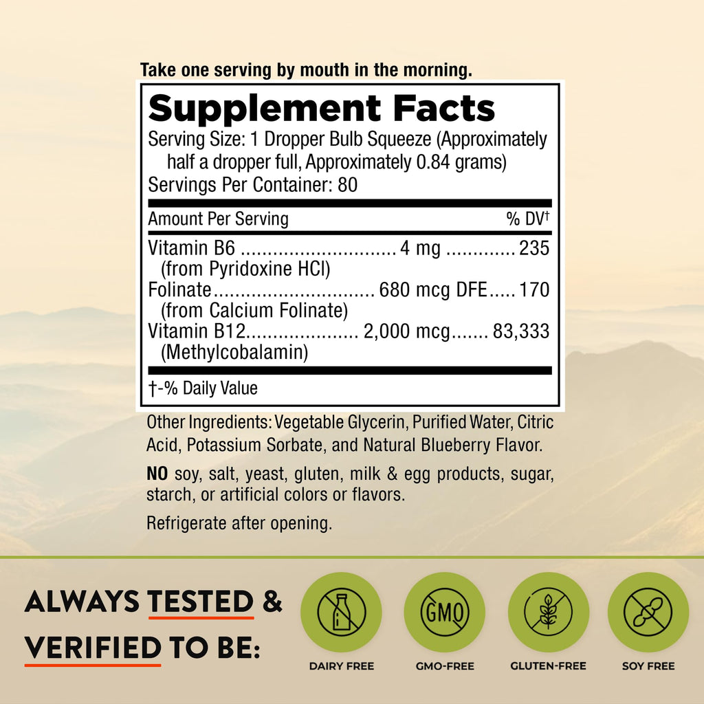 Mt. Angel Vitamins B12 Essential Trio – Vegan Sublingual Drops | Made in USA, Non-GMO