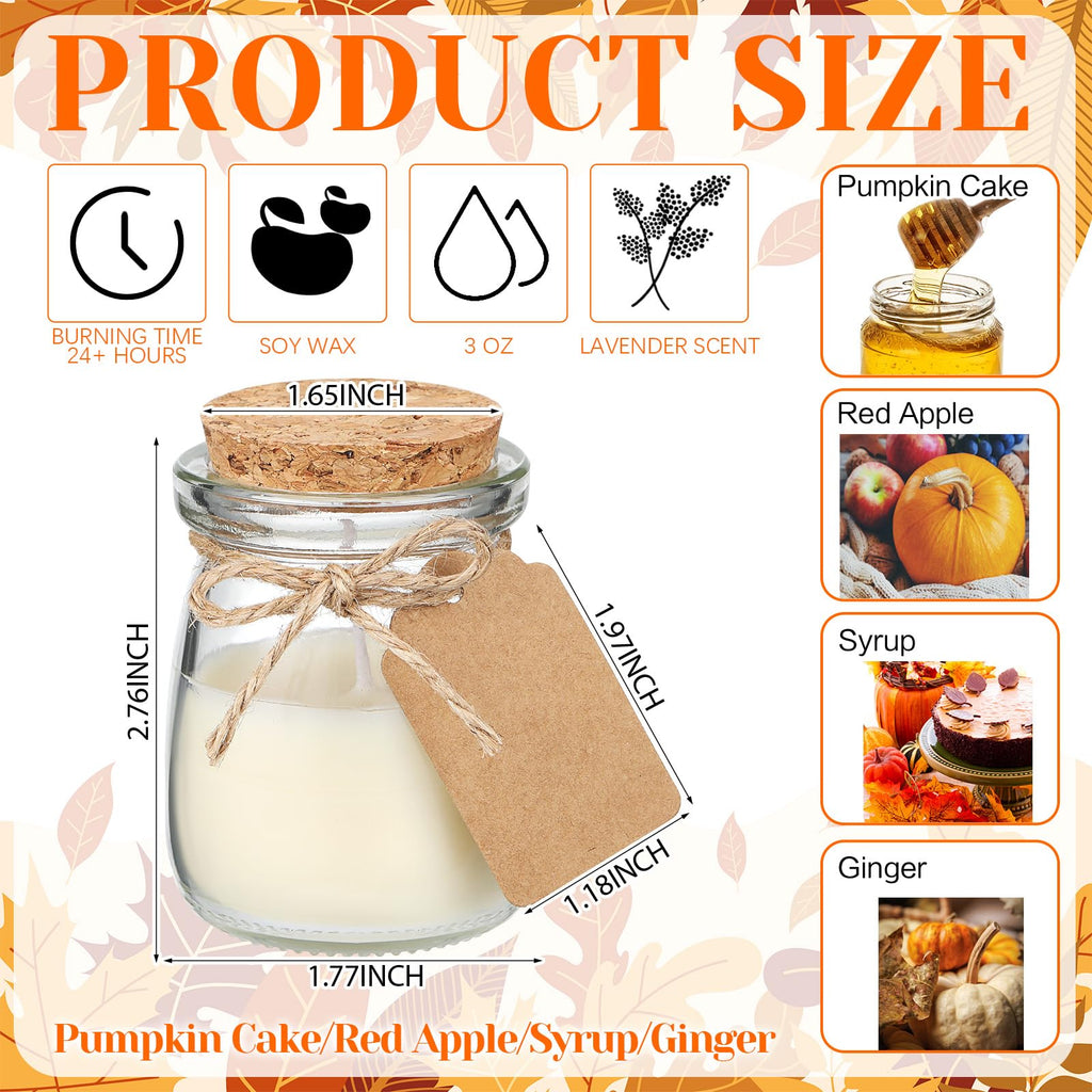 MTLEE 50 Pcs Thanksgiving Candle Set – DIY Cards, Friendsgiving Gifts, Wedding & Party Favors