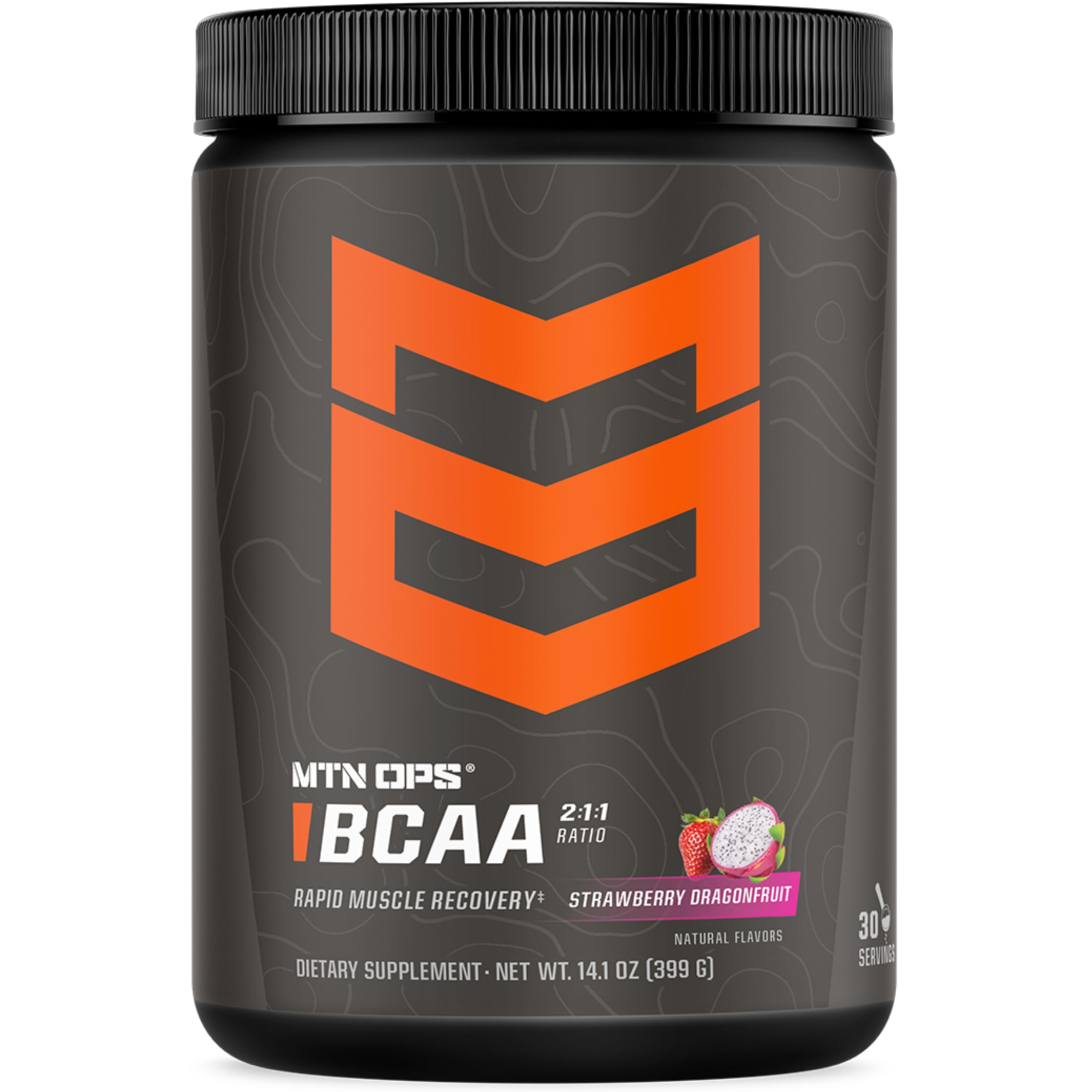 MTN OPS BCAA 2:1:1 Amino Acids – Zero Sugar & Gluten Free | Rapid Muscle Recovery (30-Serv, Strawberry Dragonfruit)