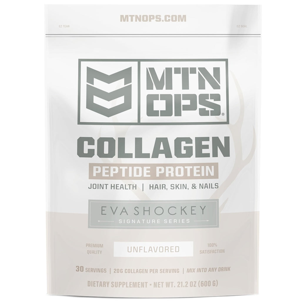 MTN OPS Collagen Peptide Protein Powder – Eva Shockey Signature, 20g Unflavored, Zero Sugar, 30 Servings