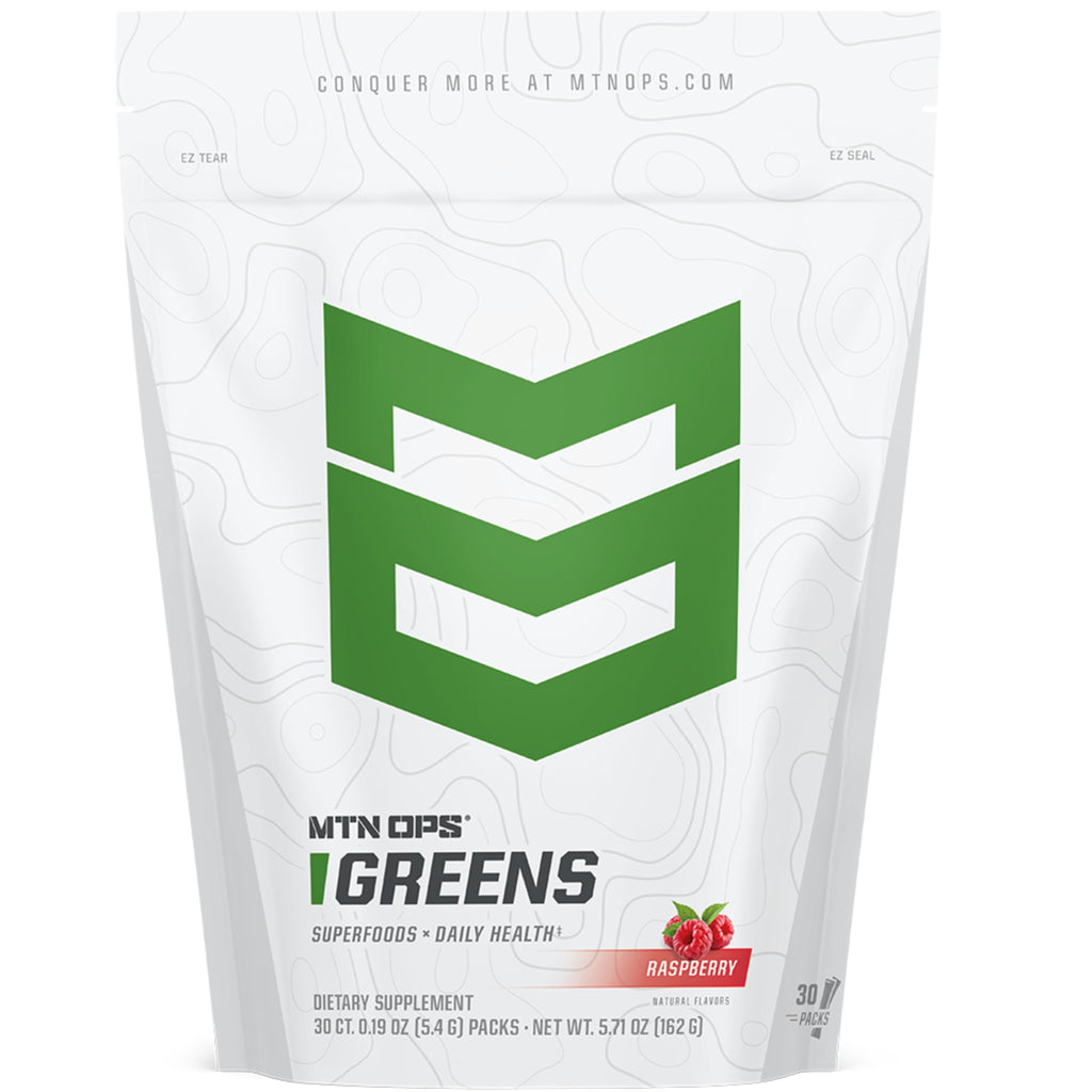 MTN OPS Super Greens – Immune Health & Energy Powder, 30 On-The-Go Packs